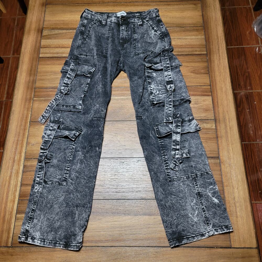 Disclosure Junior Black Acid Wash Denim Skater Jeans - Size 5/27